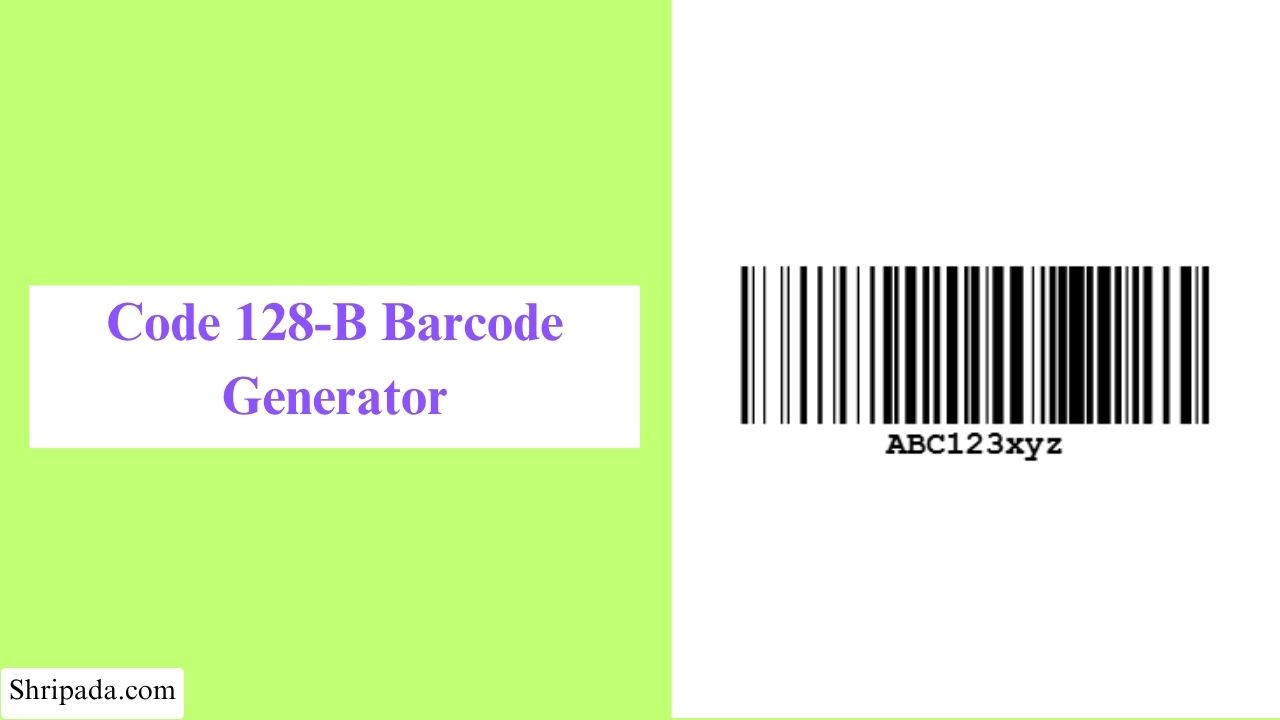 code 128b barcode generator